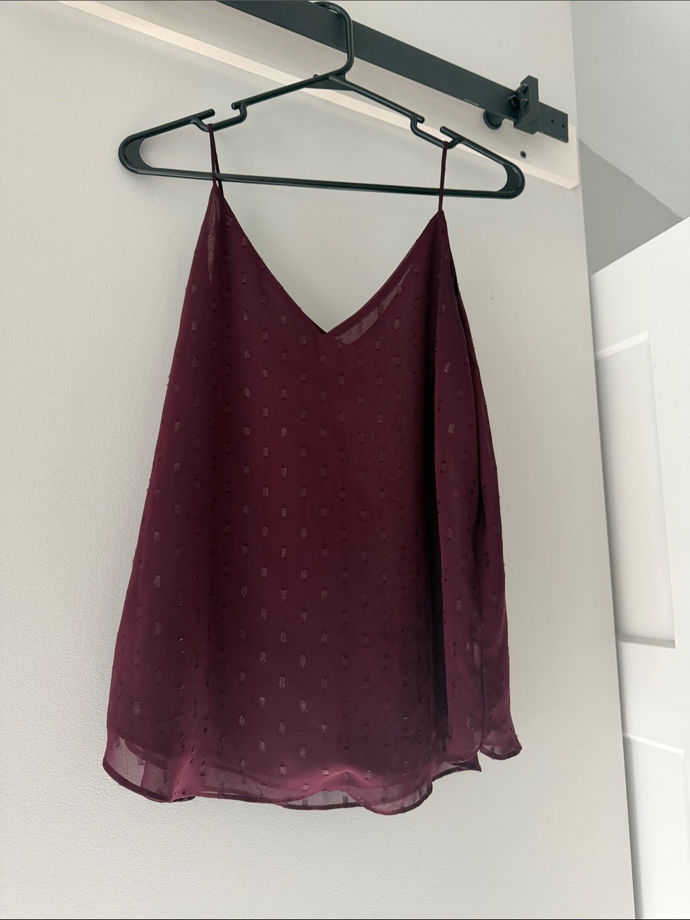 Express Burgundy V-Neck Spaghetti Strap Camisole